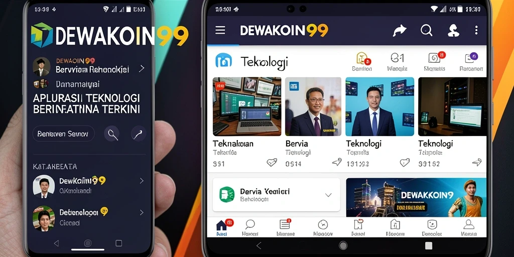 Tampilan antarmuka utama aplikasi DEWAKOIN99 yang informatif dan interaktif.
