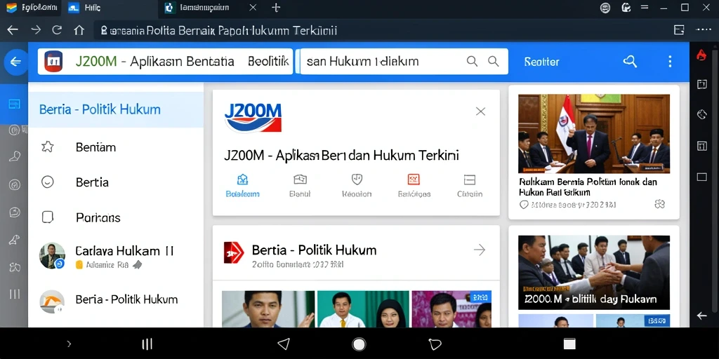 Tampilan antarmuka J200M yang sederhana dan informatif.