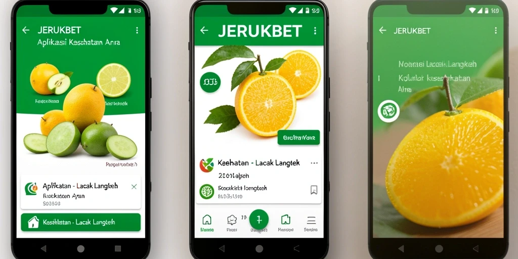 Antarmuka JERUKBET menampilkan langkah dan statistik aktivitas dengan jelas.
