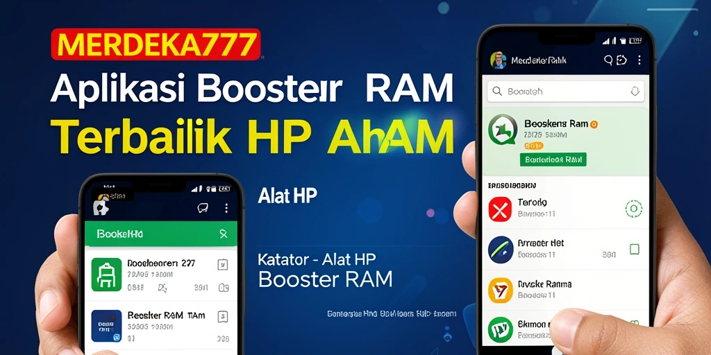 Antarmuka aplikasi MERDEKA777 yang sederhana dan fungsional untuk Booster RAM.