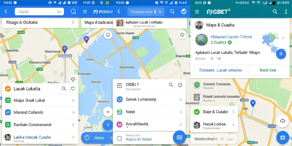 Antarmuka utama PGBET menampilkan fitur lacak lokasi yang jelas dan informatif.