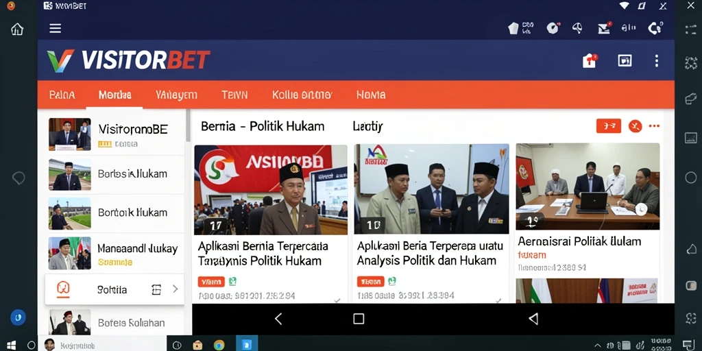 Antarmuka pengguna <strong>VISITORBET</strong> yang ramah dan informatif.