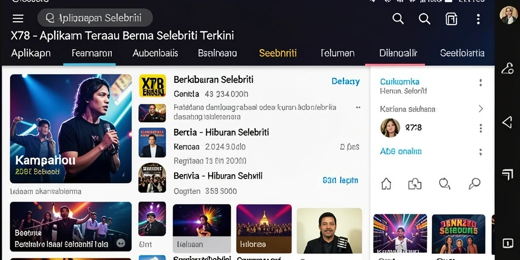 Antarmuka aplikasi X78 yang menarik dan mudah digunakan.